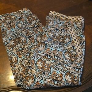 Anthropologie Multicolor Patterned Ankle Pants